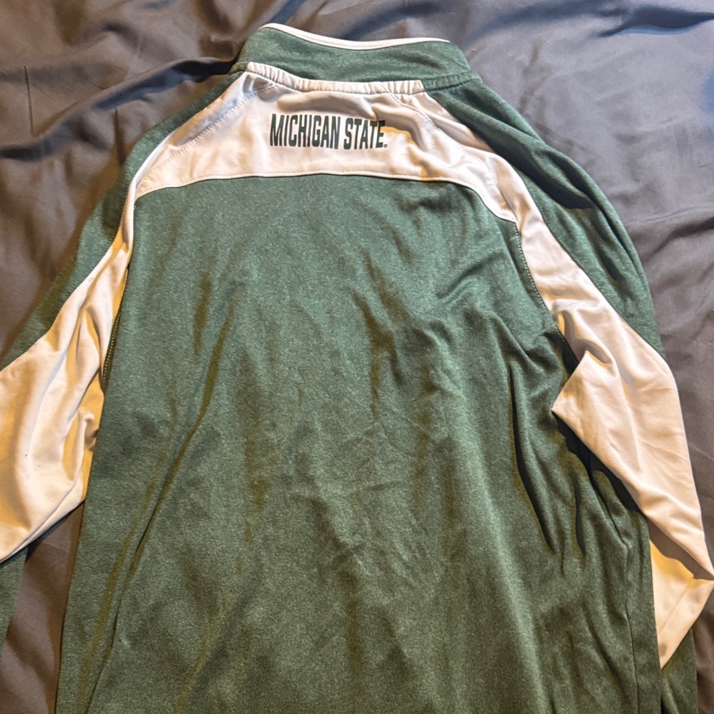 Michigan State Spartans quarter zip up. Men’s‎ medium but unisex colosseum brand - Picture 6 of 6